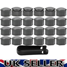 24x 17MM Grey Wheel Nut Bolt