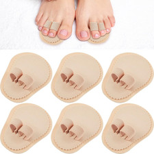 6 Pieces Double Toe Straightener Hammer Toe Splint Corrector Separators for Croo