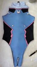 Sexy High-Slit Roleplay Costume, Alluring Slit Performance Bodysuit Gamer girl