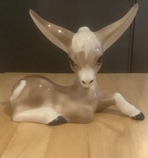 Szeiler Studio Pottery - Large Donkey Figurine 15 Cm High x 19 Cm Wide