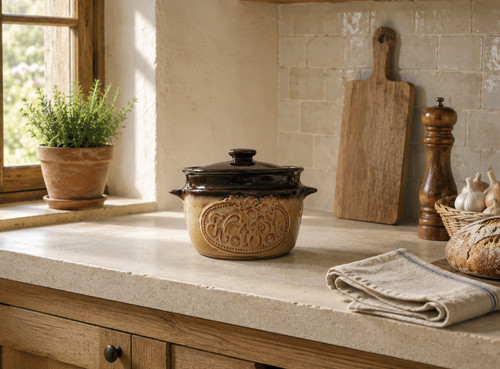 Vintage stoneware hot - hot, pot