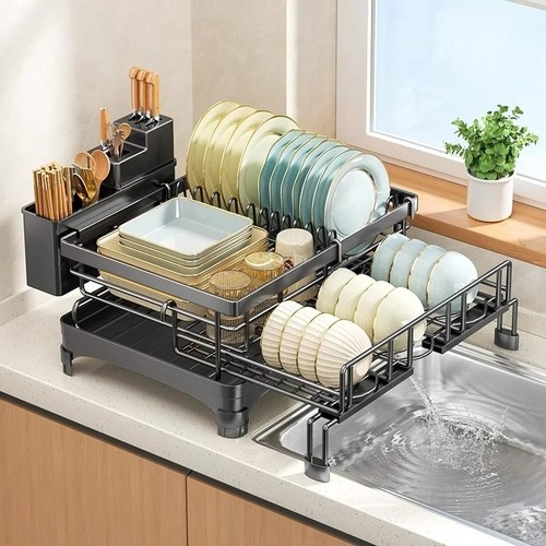 Expandable over sink dish - over,