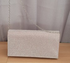 Quiz Pink Diamante Clutch Bag  Shoulder Chain