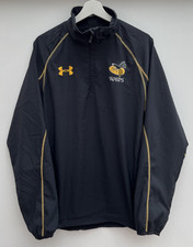 Wasps Rugby Training Top Under Armour Black 1/4 Zip Jacket Mens Medium M