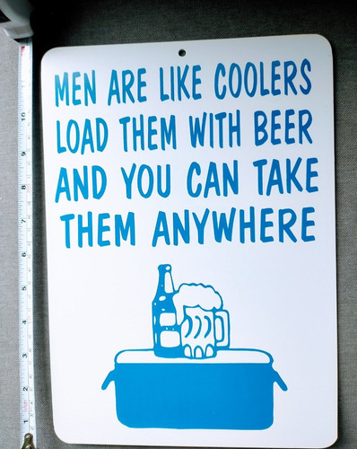 Funny husband beer joke sign - husband,
