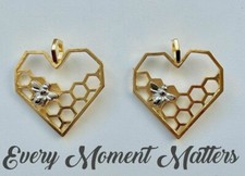 2 x Tibetan Silver BEE ON GOLD