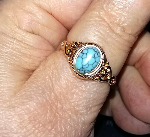 9ct gold turquoise - ❤️,
