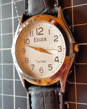 Eiger Type 453 Gents Quartz Watch With New Battery Working Lovely Condition
