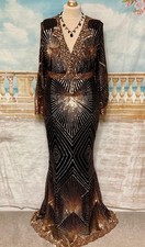 Dress 18 Gold Black Sequin