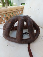 ANTIQUE BROWN  LEATHER 8 SPOKE