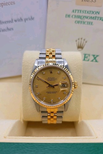 Rolex datejust champagne men - rolex, men's