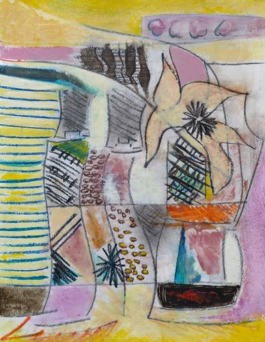 Painting mixed media abstract - painting,