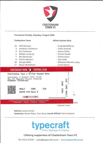 2026 cheltenham town mk - cheltenham,