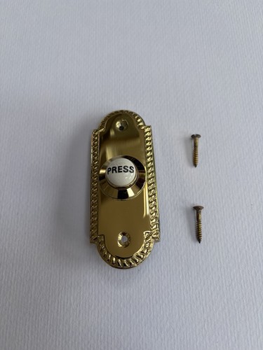Brass door bell - brass, push
