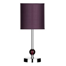 Evaine Chrome Table Lamp Purple Shade Reading Work Room Table Study Home Light