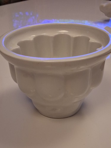 Vintage white ceramic jelly - vintage,