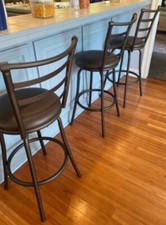 Set of 3 Swivel Bar Stools