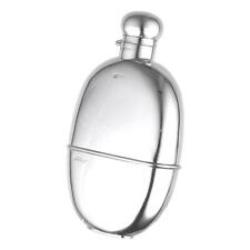 ANTIQUE - Sterling Silver - Large HIP FLASK - Walker & Hall - Sheffield 1910