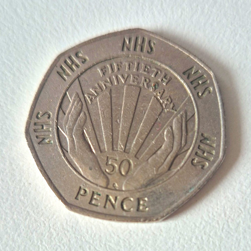 British 50p fifty pence - fifty,