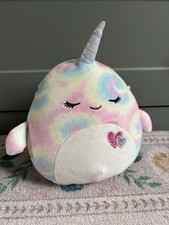 Squishmallows  8" ESMERELDA Tie Dye Rainbow Unicorn Soft Plush Toy
