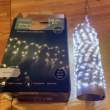 Lumineo 6m Plug In Twinkle String Micro Wire Lights With Timer Cool White