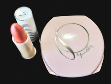 Vintage Yardley Powder 'Honey Beige' Compact & Lipstick 'Seapink Lustre' 1970's