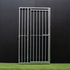 Dog Run Panel 1.0 x 1.84m - Right Door 8cm Gap - Heavy-Duty Galvanised