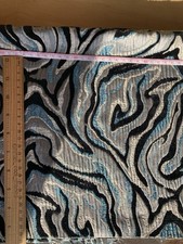 Fryetts Fabric Teal Black Grey Lampshade Magma Lava Abstract Porter and Stone