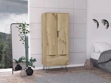 Light Oak Wooden Wardrobe with