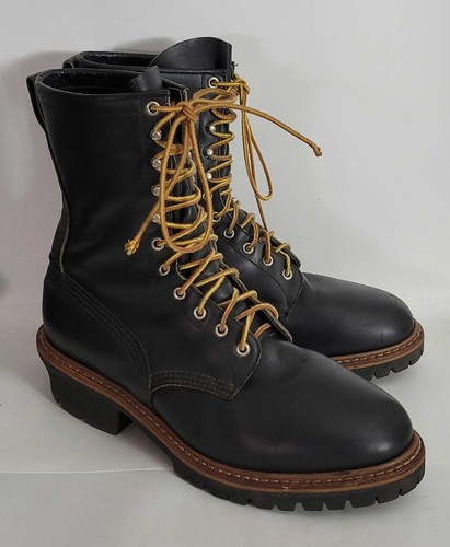 Red wing wildland logger black - red,