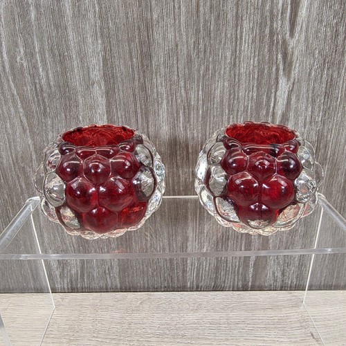 Raspberry red bubble - red, glass
