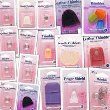 Sewing Thimbles Metal Leather