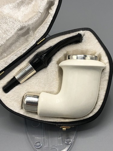 Smooth calabash pipe silver - calabash,