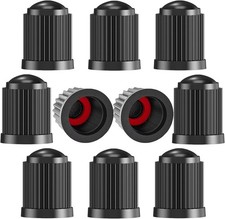 10x Tyre Valve Caps Black –
