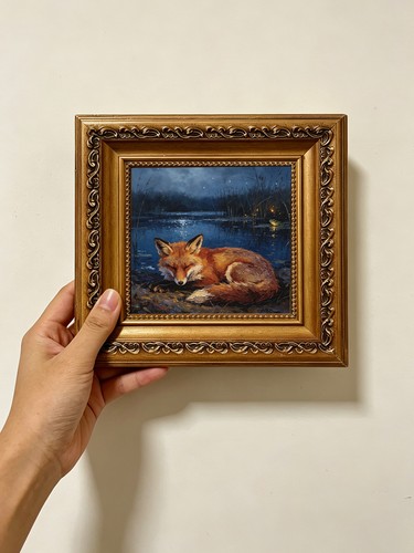 Fox resting lake - fox,
