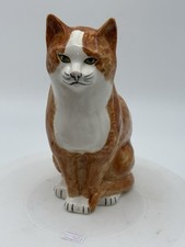 Large Ginger Ceramic Cat 8”