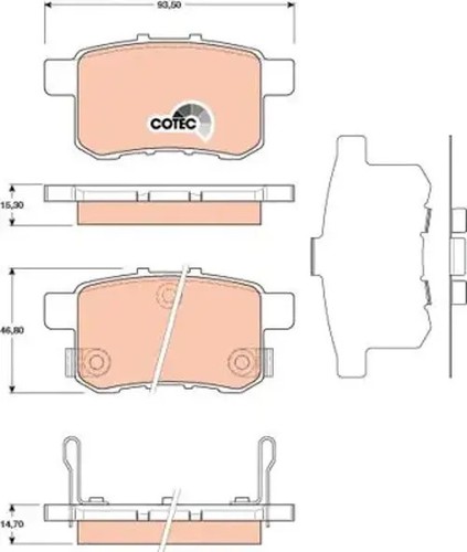 Brake pads gdb3482 trw - pads, for