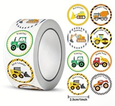 100pcs Flat Packed Kids Vehicle Tractor Reward Stickers 