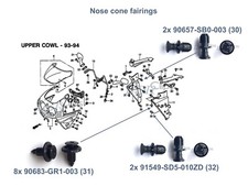 12x CBR900RR 1992-1993 infill