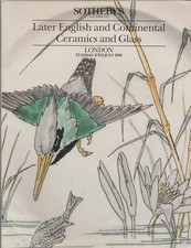 1990 Sotheby's auction catalogue - Later english & continental ceramics & glass