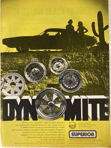 1976 superior mag rims wheels - superior,
