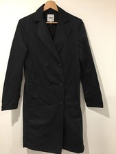 Designer Moschino Jeans Women's Black Light weight Mac/overcoat size 12