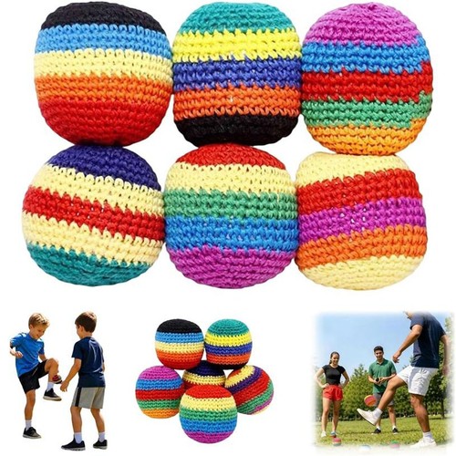 24pcs knitted footbags - knitted,