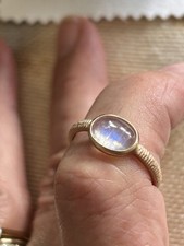 Handcrafted Solid Gold Moonstone Ring