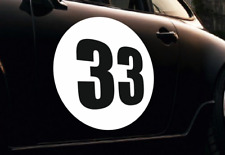 3 x Car Roundels & Numbers