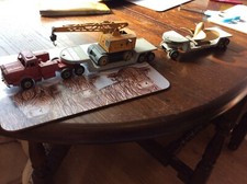 Dinky code 3 Antar low loader & crane & propeller trailer with towing dolly