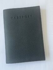 Genuine calfskin leather passport cover in DARK BLUE - Ideal gift