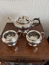 Antique William James Myatt Britannia Metal Teaset