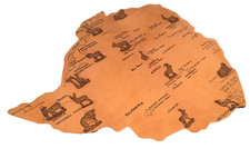Rhodesia Map With All The Animals  Copper Rhodesian Map