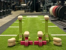 Handstand Canes Set, Gift for Gymnast: Acro, Calisthenics, Yoga Block Green Pink